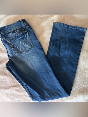 Classic Dark Blue Straight Leg Jeans